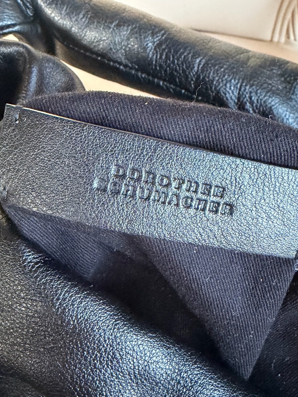 DOROTHEE SCHUMACHER Puffy Soft Calfskin Black Knotted Hobo! Large! New! - Picture 6 of 12